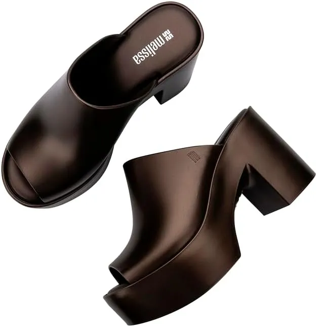 Upper with Bubblegum Scent - Chic and Sophisticated Melissa Mule Heel Collection - Fashion Sandal for Women - woodworker role atrophy Iridescent Comfortable Mule Style - High-Shine 