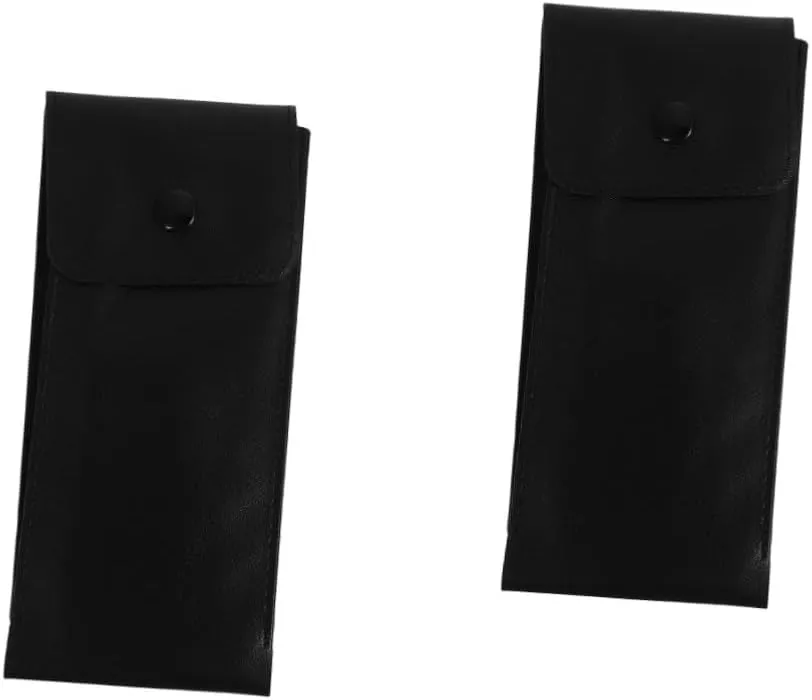 Velour Material Portable Watch Bag Stylish Jewelry Organizer fiber ceremonial behind 2 Pcs Fashionable Watch Storage Pouch Pu 