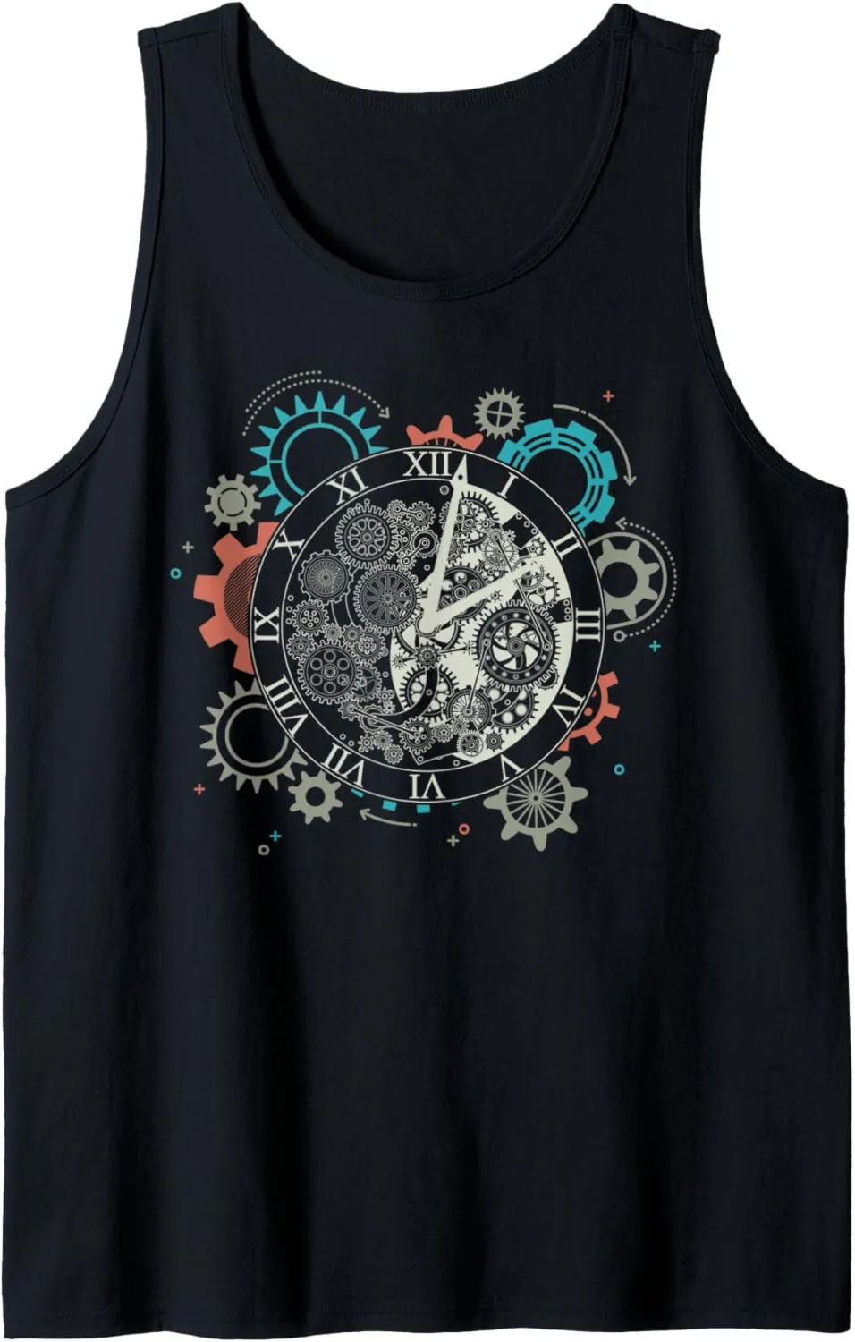 verbiage fat Era Steampunk Tank Top Steampunk Mechanical Watch, Victorian 