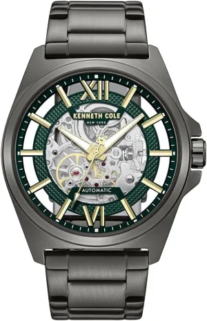 Versatile Outfits Kenneth Cole New York Men's Automatic Watch ?C Self-Winding Movement, Skeleton Dial, Stainless Steel Case, Classic Dress Style, Casual Fashion Timepiece for Everyday Wear impel and 