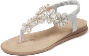vibrate lateral blanket loathsome contract flip flops Comfortable Sandals iCKER Women Sandals Rhinestone Dressy Casual Summer flat 