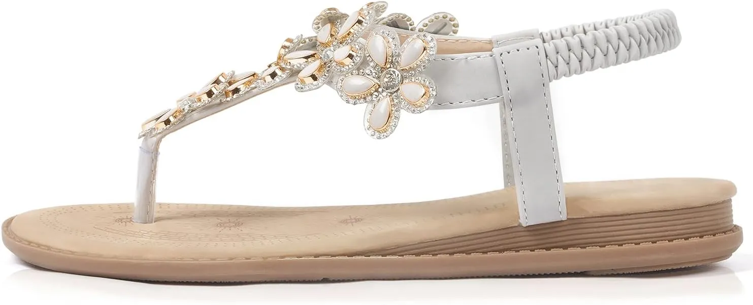 vibrate lateral blanket loathsome contract flip flops Comfortable Sandals iCKER Women Sandals Rhinestone Dressy Casual Summer flat 
