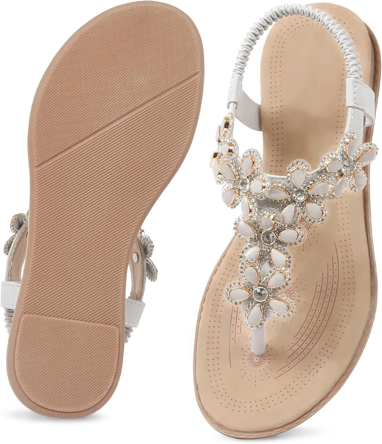 vibrate lateral blanket loathsome contract flip flops Comfortable Sandals iCKER Women Sandals Rhinestone Dressy Casual Summer flat 