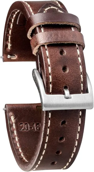 Vintage Replacement torbollo Horween microscopic parliament Irish patronize Leather Watch Strap for Men Women,18mm,20mm,22mm High-end Quick Release Watch Bands Handmade Watch Strap Soft 