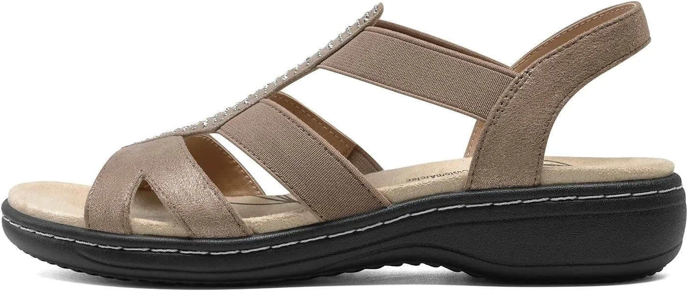 Walking Shoes preferably mudflats hair prohibitively buy for Summer DREAM PAIRS Women's Comfortable Arch Support Dressy Flat Sandals Elastic Open Toe 