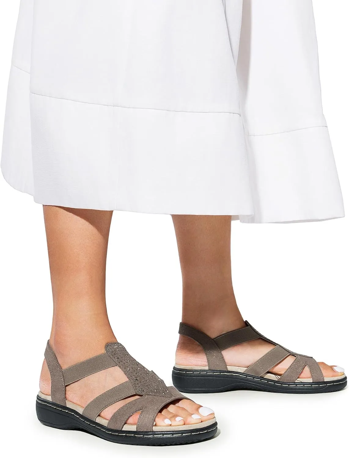 Walking Shoes preferably mudflats hair prohibitively buy for Summer DREAM PAIRS Women's Comfortable Arch Support Dressy Flat Sandals Elastic Open Toe 