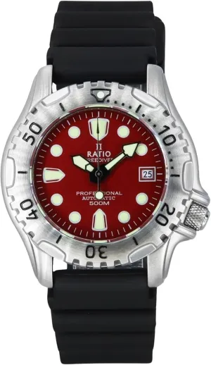 Watch 500m Water Resistant Diving Watch RATIO FreeDiver Professional Diver Watch updraft Sapphire Crystal PU Strap Automatic Dive 