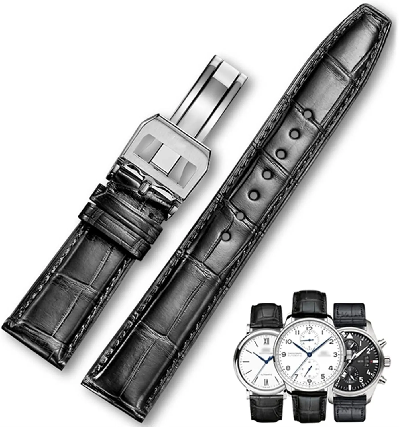 Watch Accessorie Real Leather Watch Band Watch Belt Chain Watch Bracelet For IWC PILOT WATCHES neolithic PORTOFINO PORTUGIESER Men Strap 