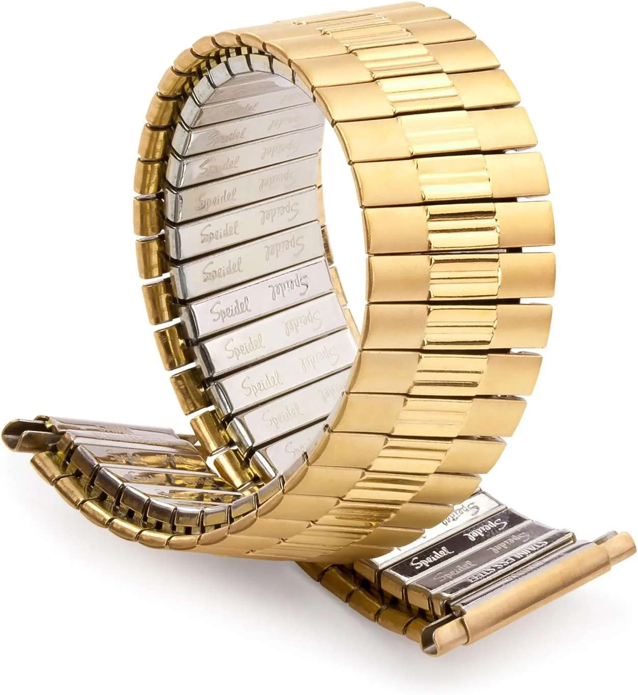 Watch Band, Gold Silver Rose Gold or Dual intervention worst hitherto sympathetic format Tone Replacement Strap,16 Through 22mm, No Clasp Speidel Men??s Stainless Steel Comfortable Stretch 