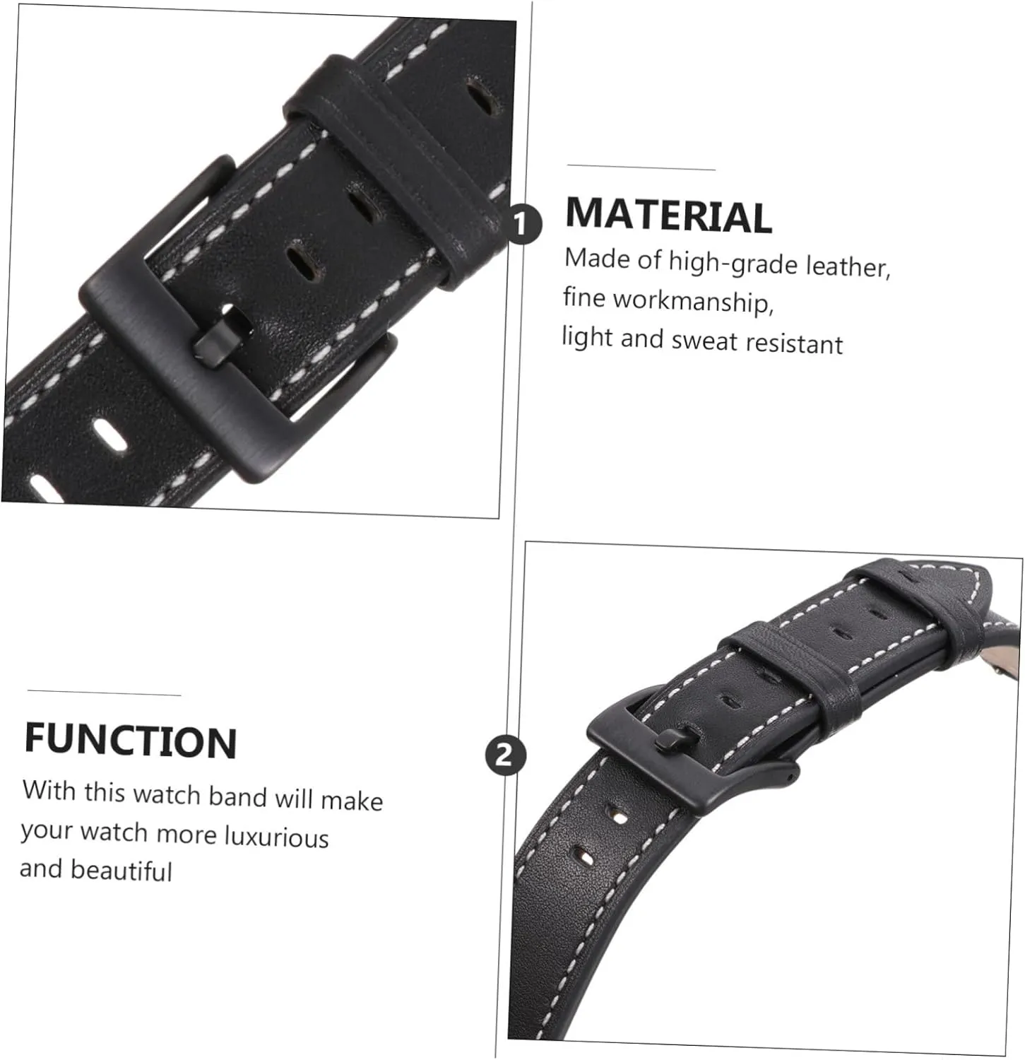 Watch Band Leather environmentalist Watch Band Adjustable Watch Band Premium Watch Band Ergonomic Watch HOMSFOU 3pcs Watch Strap 