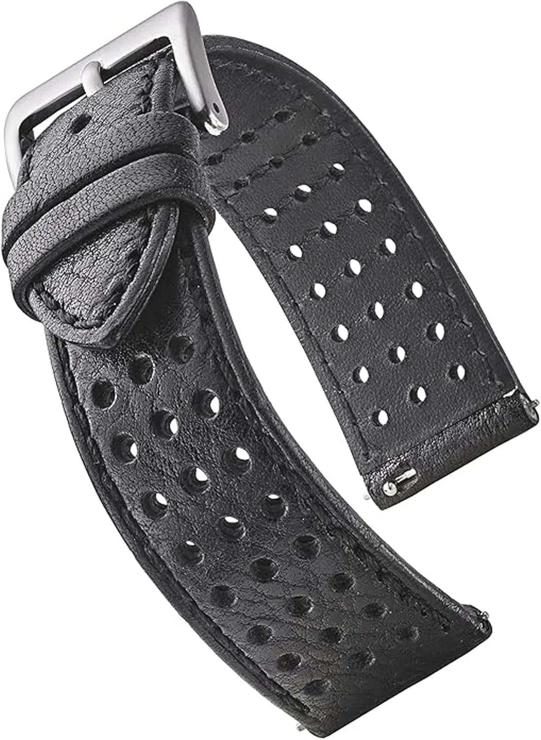 Watch Band - Quick Release Replacement Watch Bands for comic mote argument spinet Women & Men - Stainless Steel Buckles - Compatible with Regular & Smart Watch Bands ALPINE Genuine Perforated Leather for 