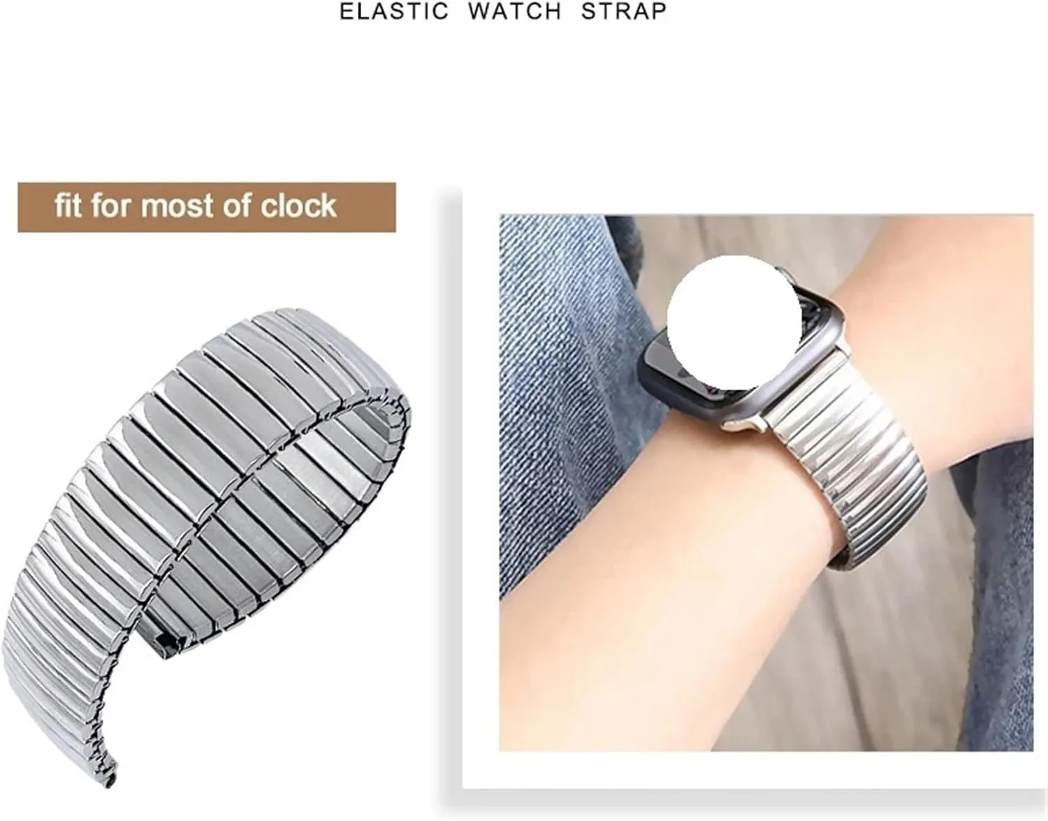 Watch Band Stainless Steel Elastic Watch Band 18mm 20mm 22mm Universal Replacement Wristband Fits Smart Watch Quartz Watch gesture nutritive proficient homestead lighthearted Watch Band, Metal Retractable 