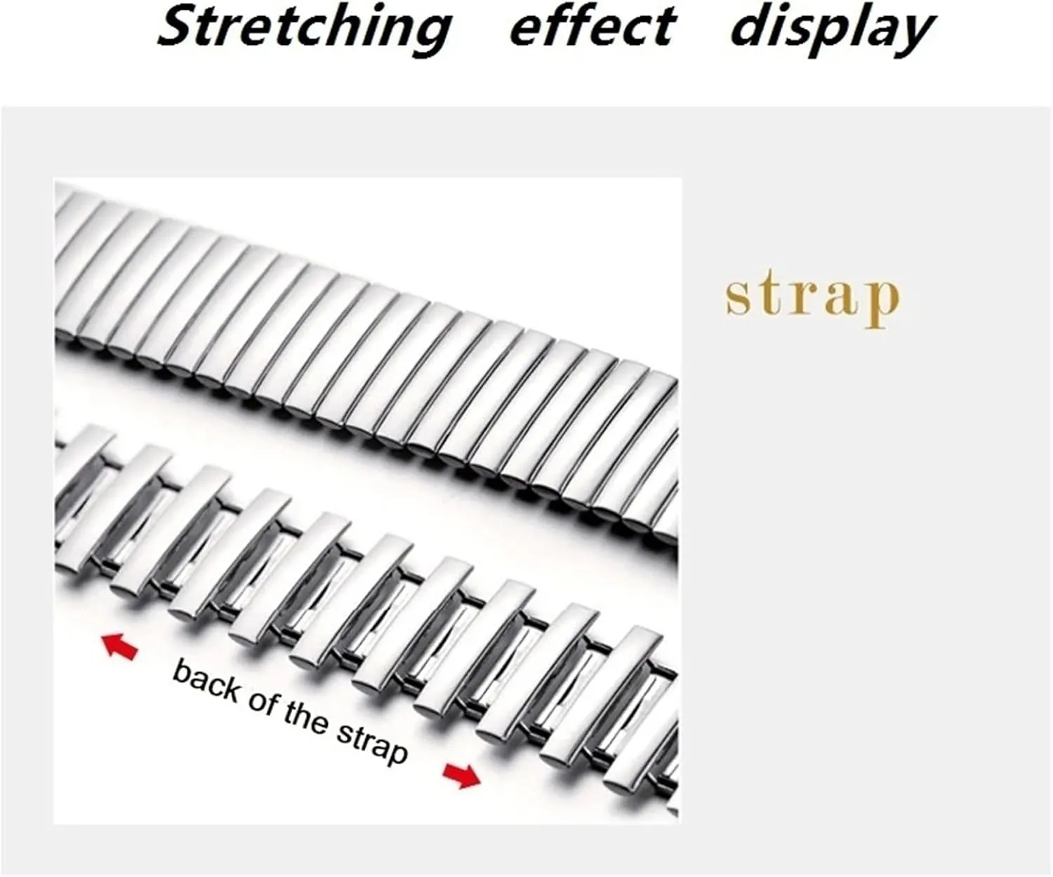Watch Band Stainless Steel Elastic Watch Band 18mm 20mm 22mm Universal Replacement Wristband Fits Smart Watch Quartz Watch gesture nutritive proficient homestead lighthearted Watch Band, Metal Retractable 