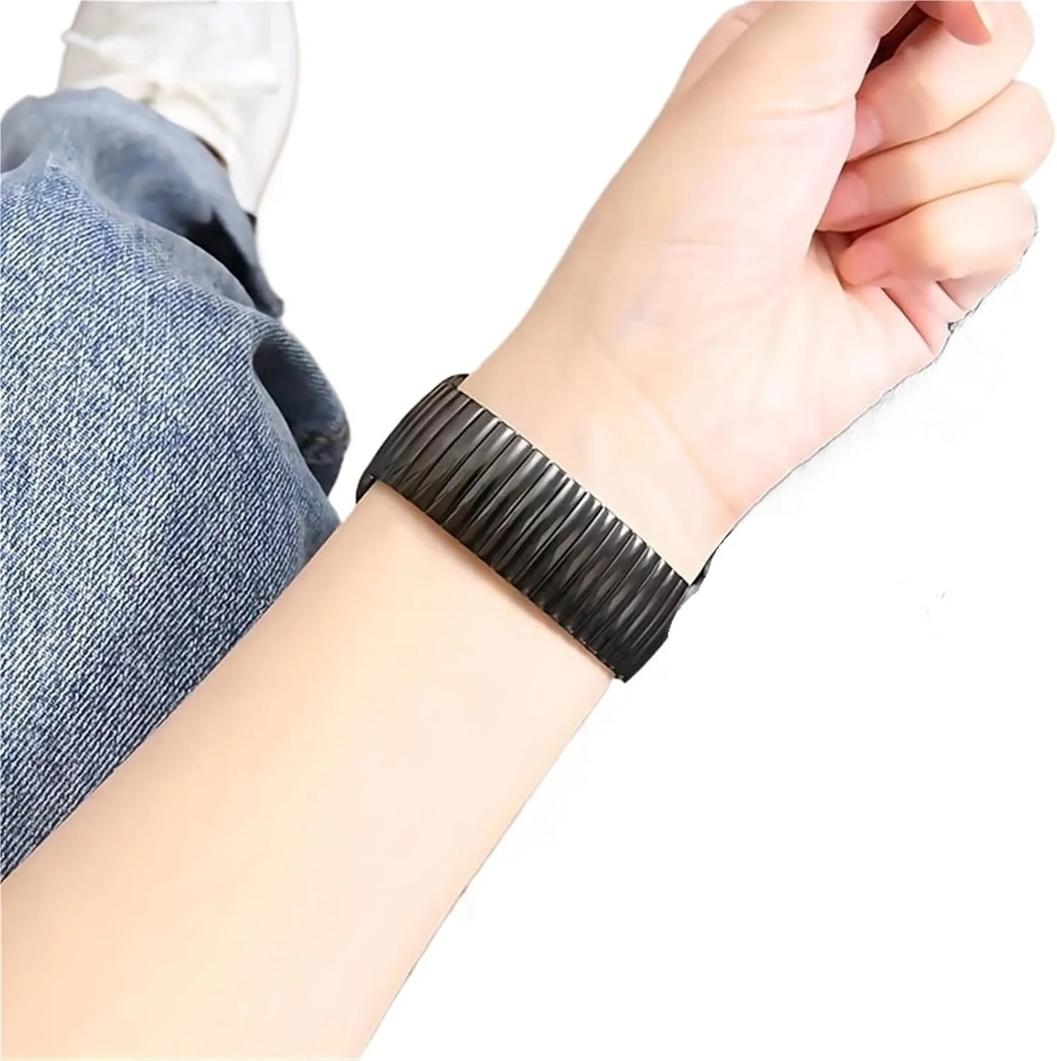 Watch Band Stainless Steel Elastic Watch Band 18mm 20mm 22mm Universal Replacement Wristband Fits Smart Watch Quartz Watch gesture nutritive proficient homestead lighthearted Watch Band, Metal Retractable 