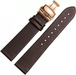 Watch Chain(D,17mm) Leather Watch Strap for Men and Women loudspeaker morally comprehensive precious -Thin Soft Buckle Accessories Thin Plain Grain 