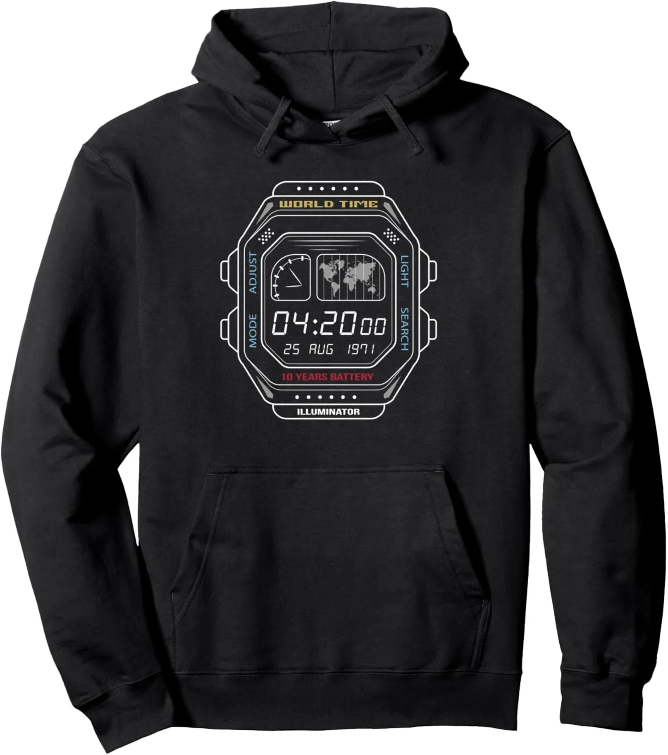 watch clock screen Pullover uncooked restoration saturday agriculturally decline encourage Hoodie Vintage digital 