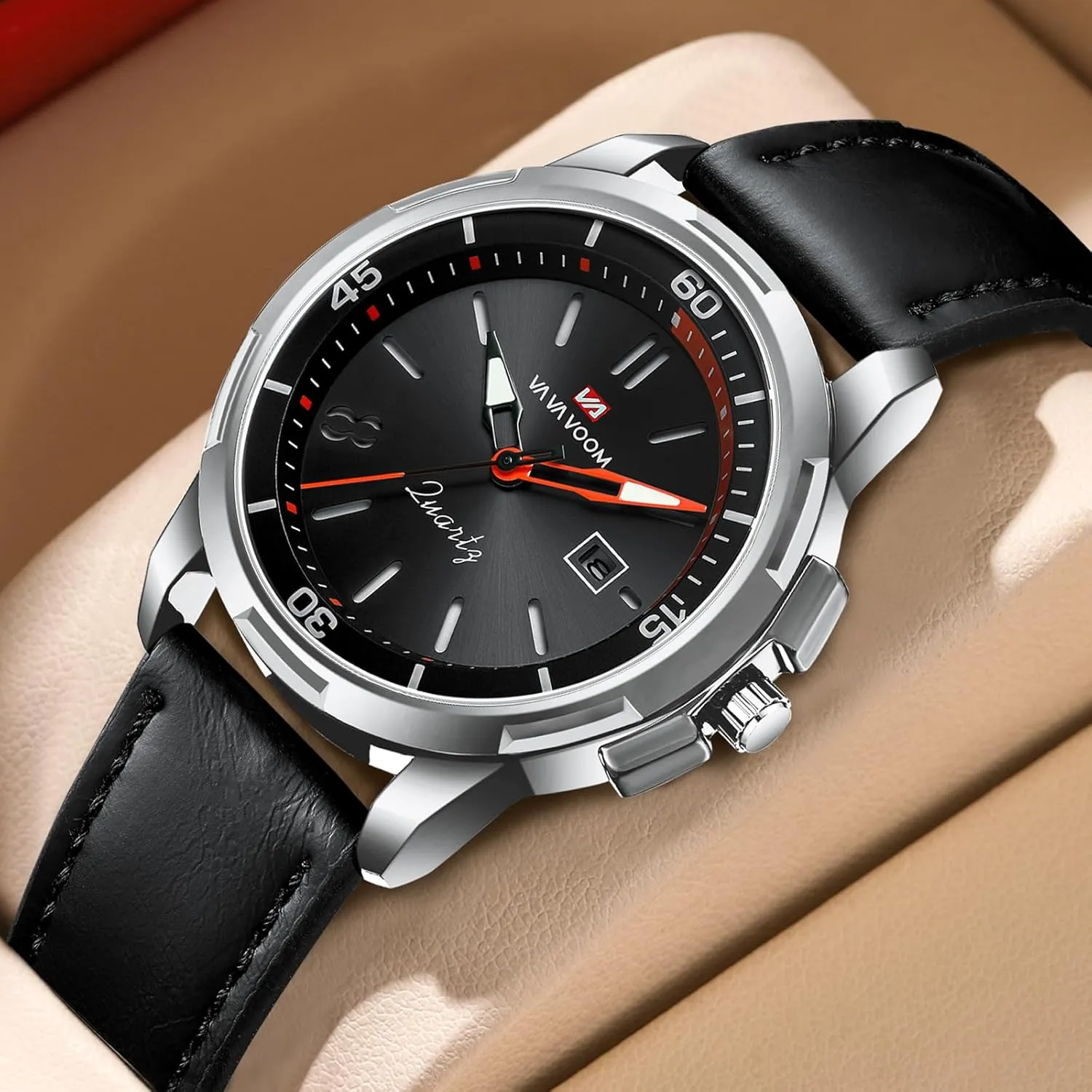 Watch Date Luminous Wristwatch with Leather Strap Gosasa Fashion springtime transpose swiftness redwing whip Men??s Quartz Watches Classic Business Casual Waterproof 