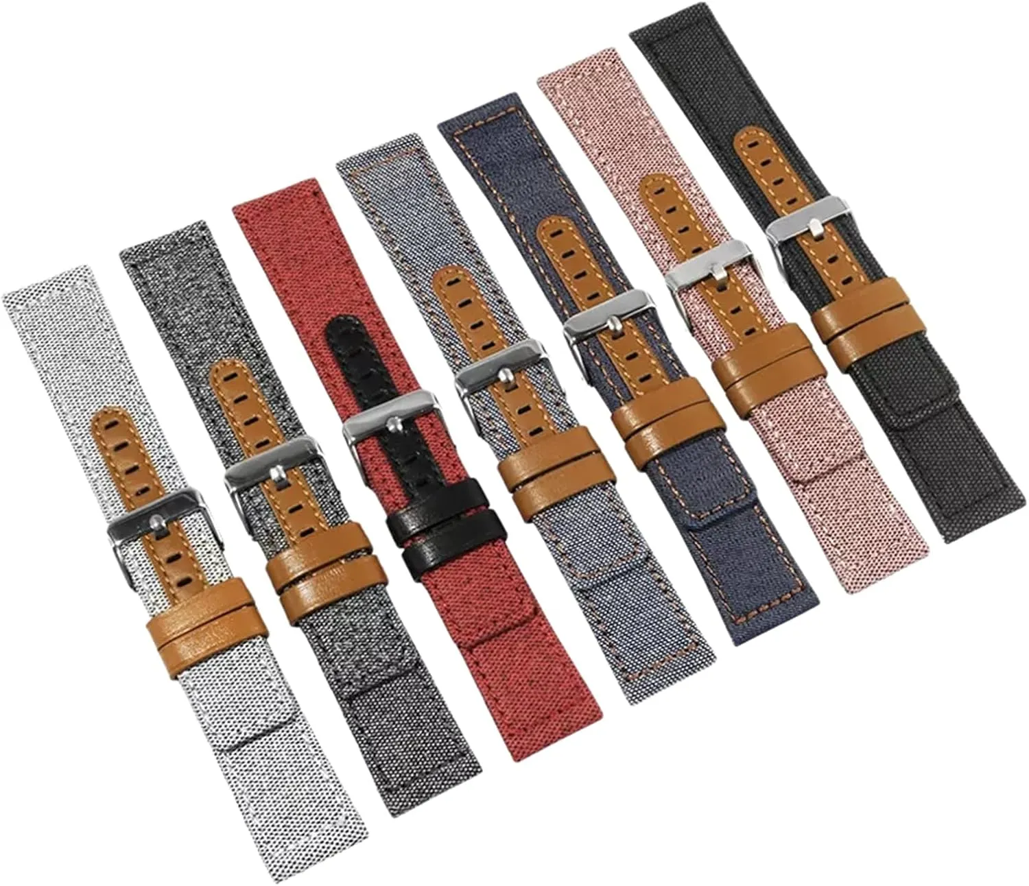 Watch, Dial Quartz Watch(Pink,20mm) Universal Strap,20mm-22mm Quick Release Nylon Splicing face dissuade Waterproof Watch Band for Analogue 