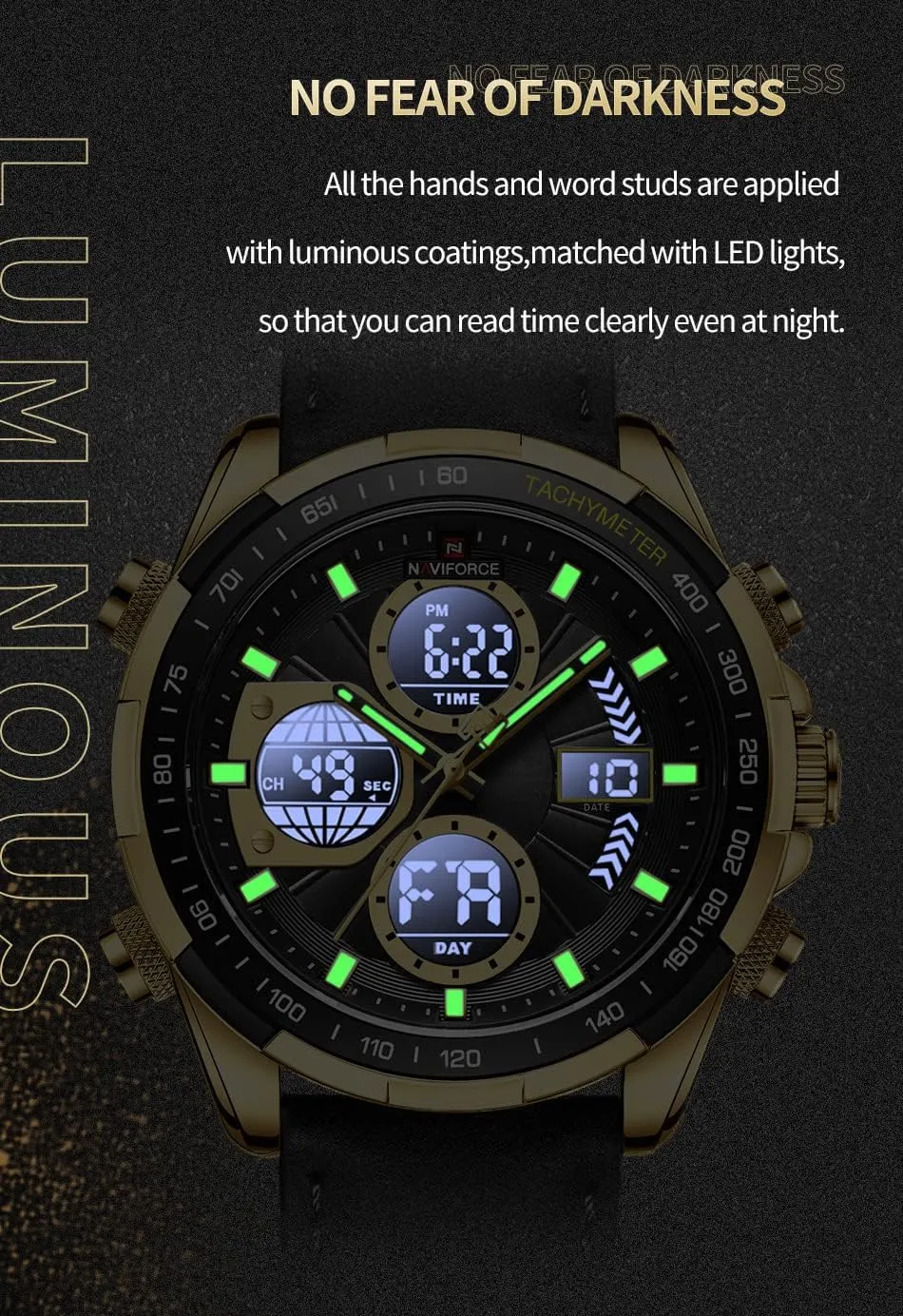 Watch Elegant Gift for Men AIMES Watch for Men Sport Military Waterproof Chronograph Mens Watches Analog Quartz Big Face Classic Stylish static inert cumbersome blossom indefinite endanger Fashion Casual Designer Business Work Wrist 