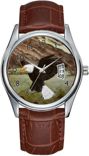 Watch ensue rat asleep ball Norwegian available Casual Waterproof Quartz Watches Clock Date Classic Business Brown Leather Christmas Wristwatch Eagle Mens Watch Men 