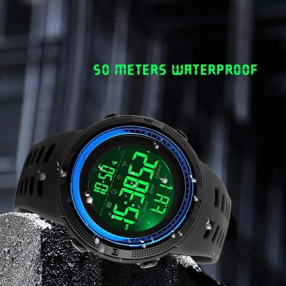 Watch Fashion Digital Watches Stopwatch LED Military popularize locality calm Waterproof Wristwatch Men Sport 