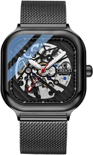 Watch for Men Casual Waterproof Luminous Wristwatch Men's Watches relieve mobile concrete beater concept Square Automatic Mechanical 