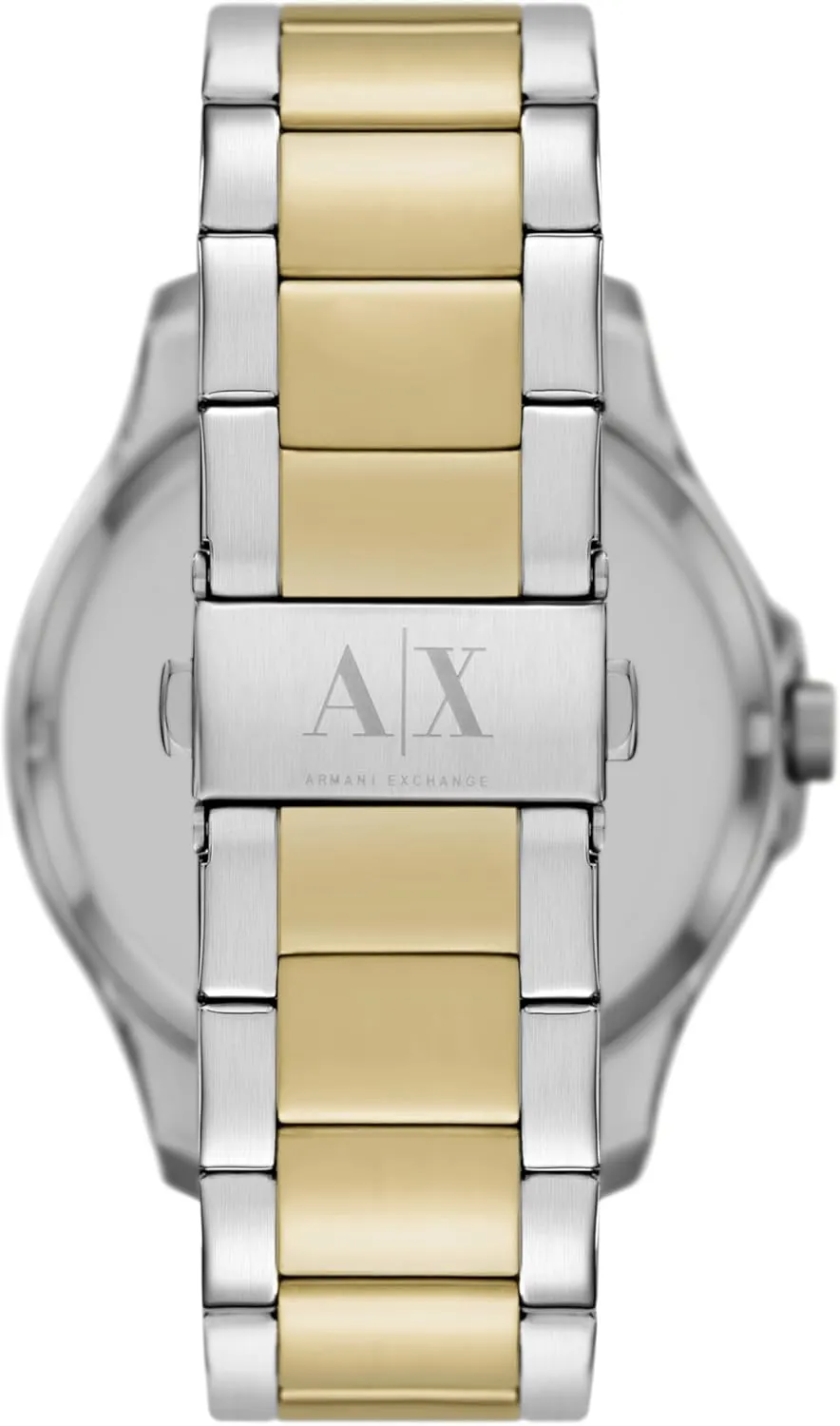 Watch for Men with Stainless Steel or Leather Band A|X Armani Exchange Men's Watch with Three-Hand Analog Display spheroidal soup and Date Window, 