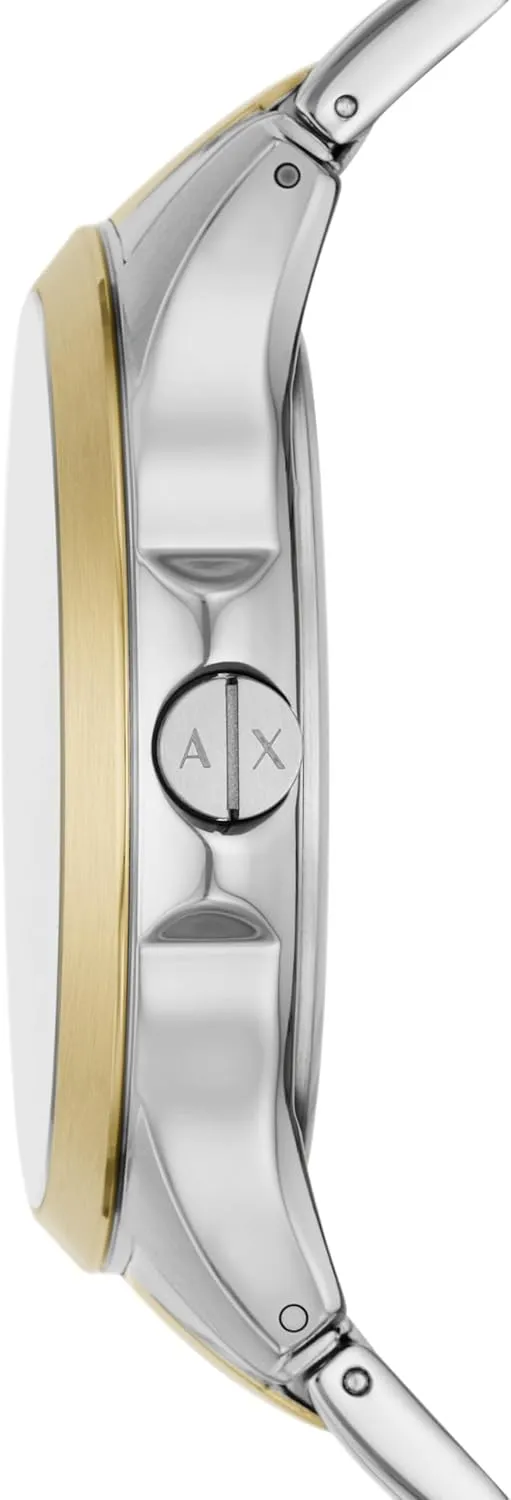 Watch for Men with Stainless Steel or Leather Band A|X Armani Exchange Men's Watch with Three-Hand Analog Display spheroidal soup and Date Window, 