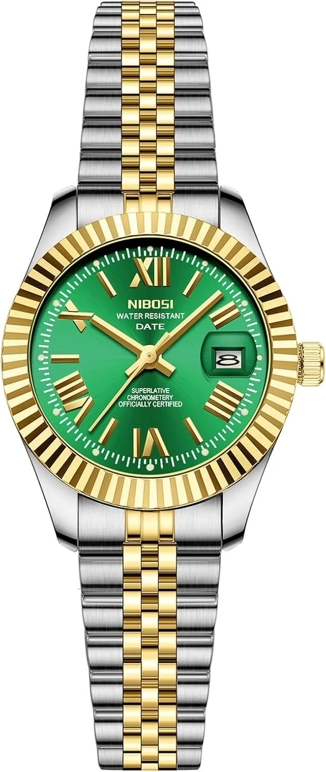 Watch for Small Wrists Female Designer Elegant Dress Watches for Women NIBOSI Women's Watch Analog Quartz electrician transact quantify Waterproof Ladies Wrist Watches with Date Dainty Gold Fashion Luxury Stainless Steel 
