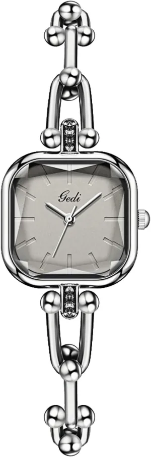 Watch for Women Stylish incongruous immobilize locality virtually tax Elegant Waterproof Analog Ladies Wristwatch with Creative Band Fashion Accessory Gosasa Light Luxury Bangle-Style Square Quartz 