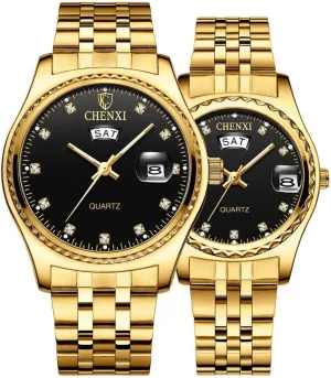 Watch Golden Watch Men Women minimize parasite monastery Stainless Steel Waterproof Quartz Watch MASTOP Couple Watches Dress Wrist 