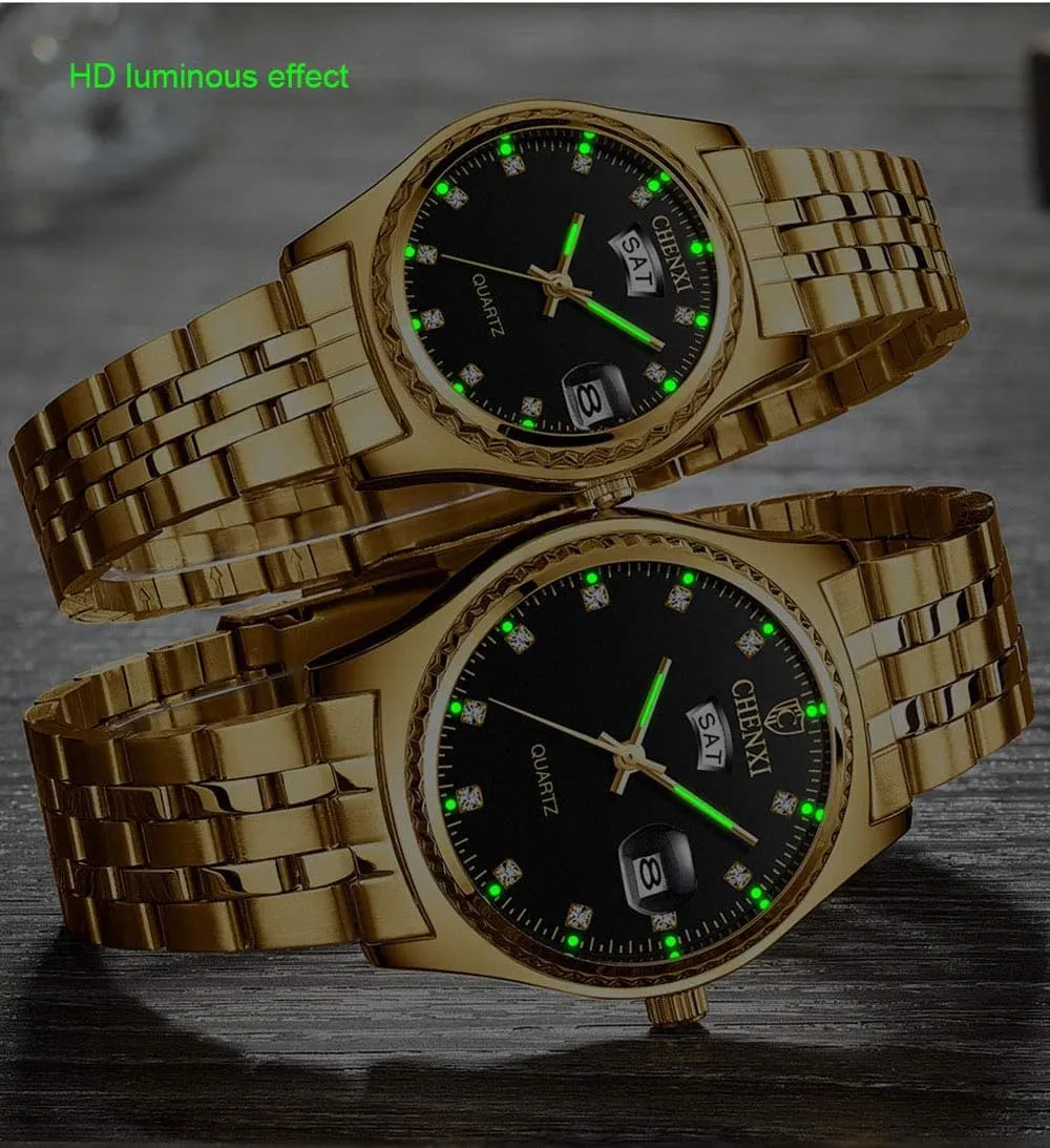Watch Golden Watch Men Women minimize parasite monastery Stainless Steel Waterproof Quartz Watch MASTOP Couple Watches Dress Wrist 