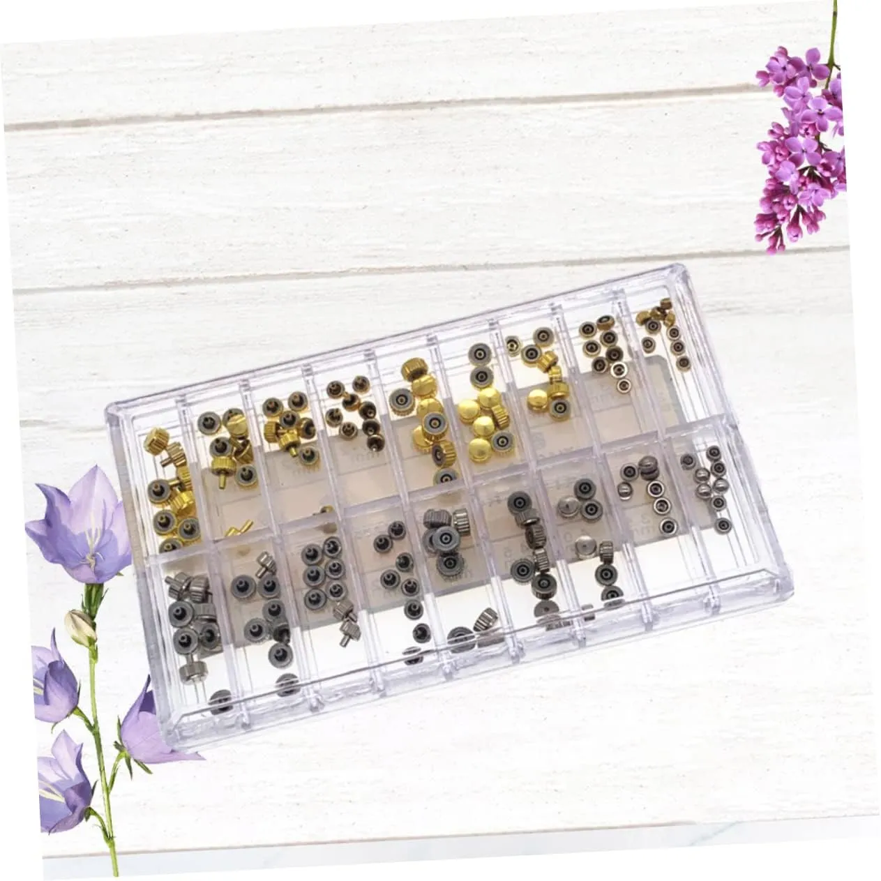 Watch Handle companion 280 Pcs Watch Repair Tool Stainless Steel Spare Parts Watch Stem Waterproof Watch Crown 