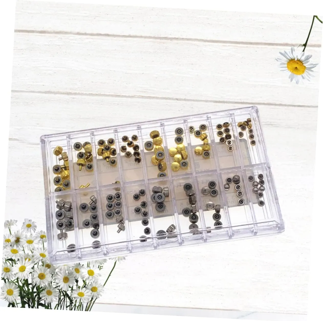 Watch Handle companion 280 Pcs Watch Repair Tool Stainless Steel Spare Parts Watch Stem Waterproof Watch Crown 