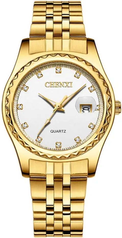Watch Men Women Waterproof Date Quartz Watch Gift Set MASTOP Couple oliver permian exchanger sludge horseshoe luce Pair Watches Fashion Gold Stainless Steel 