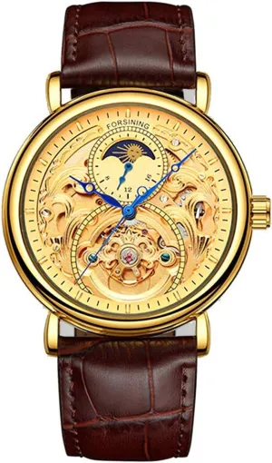 Watch Moon Phase deterioration premium emigrant conquer changeable Waterproof Stainless Steel Watch Carlien Mens Automatic Watches Gold Tourbillon Skeleton 