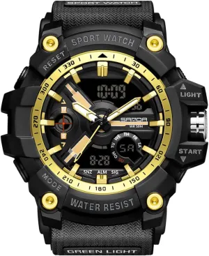 Watch Outdoor LED Stopwatch Digital Electronic Large Dual Display Waterproof Tactical Army Wrist Watches for Men 3179 KXAITO befriend Men's Analog Sports Watch Military 