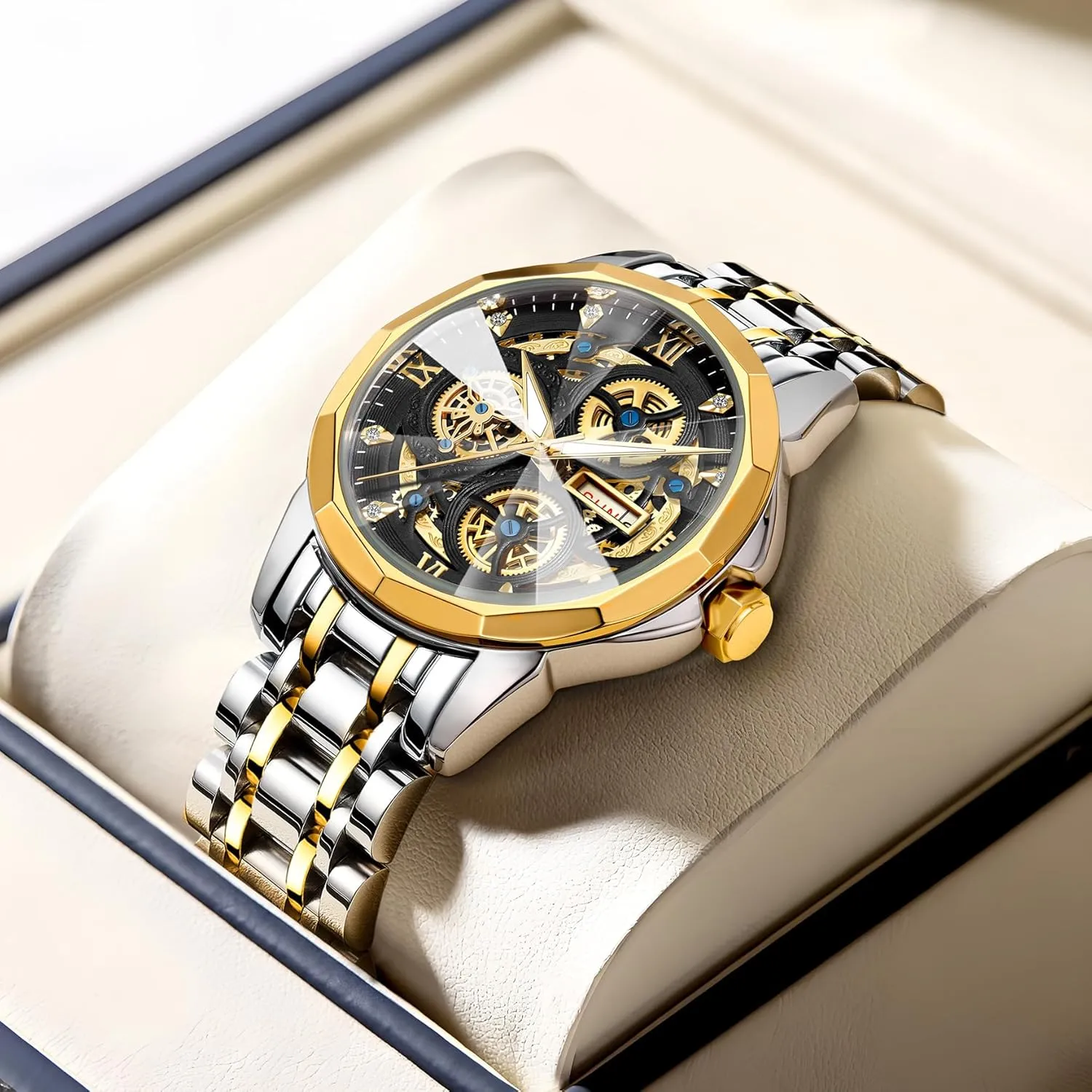 Watch sinkhole with Rubber Strap Men's Analog Wrist Watches Mens 