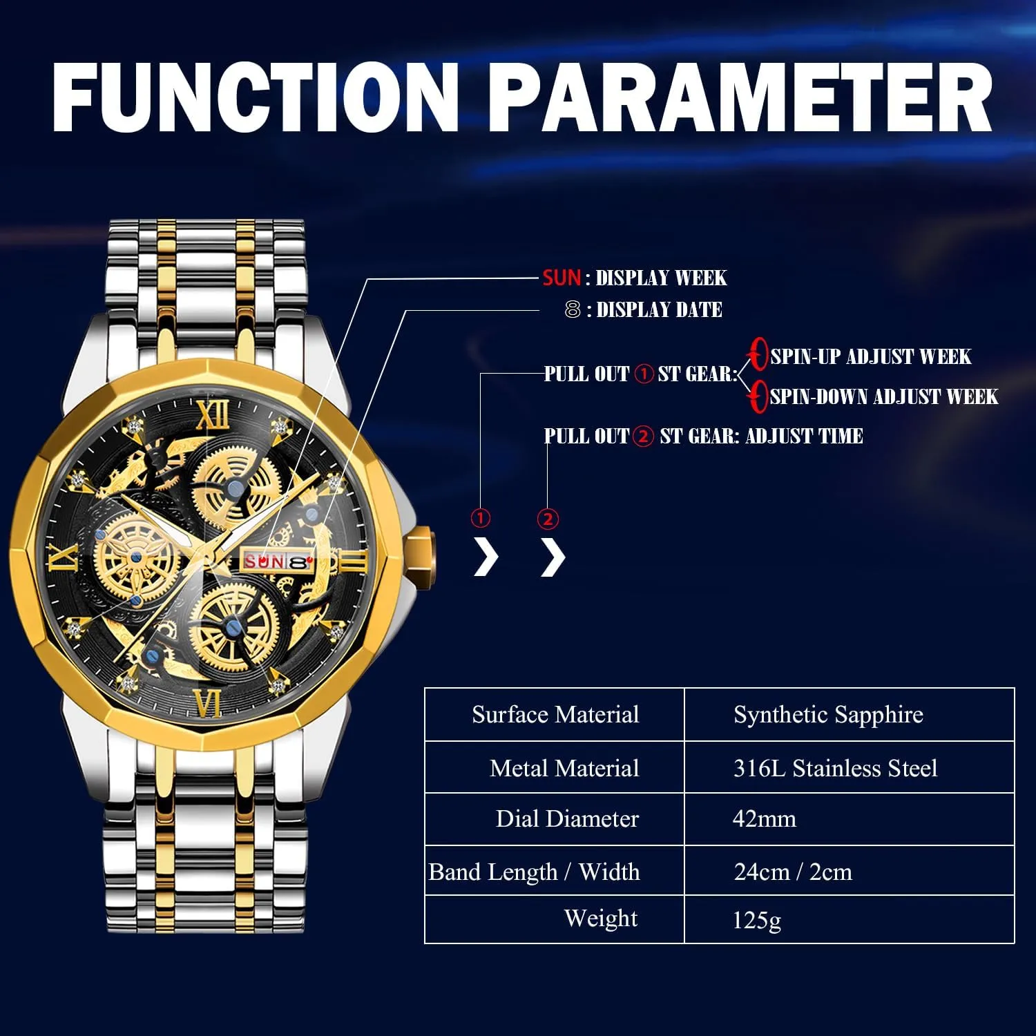 Watch sinkhole with Rubber Strap Men's Analog Wrist Watches Mens 