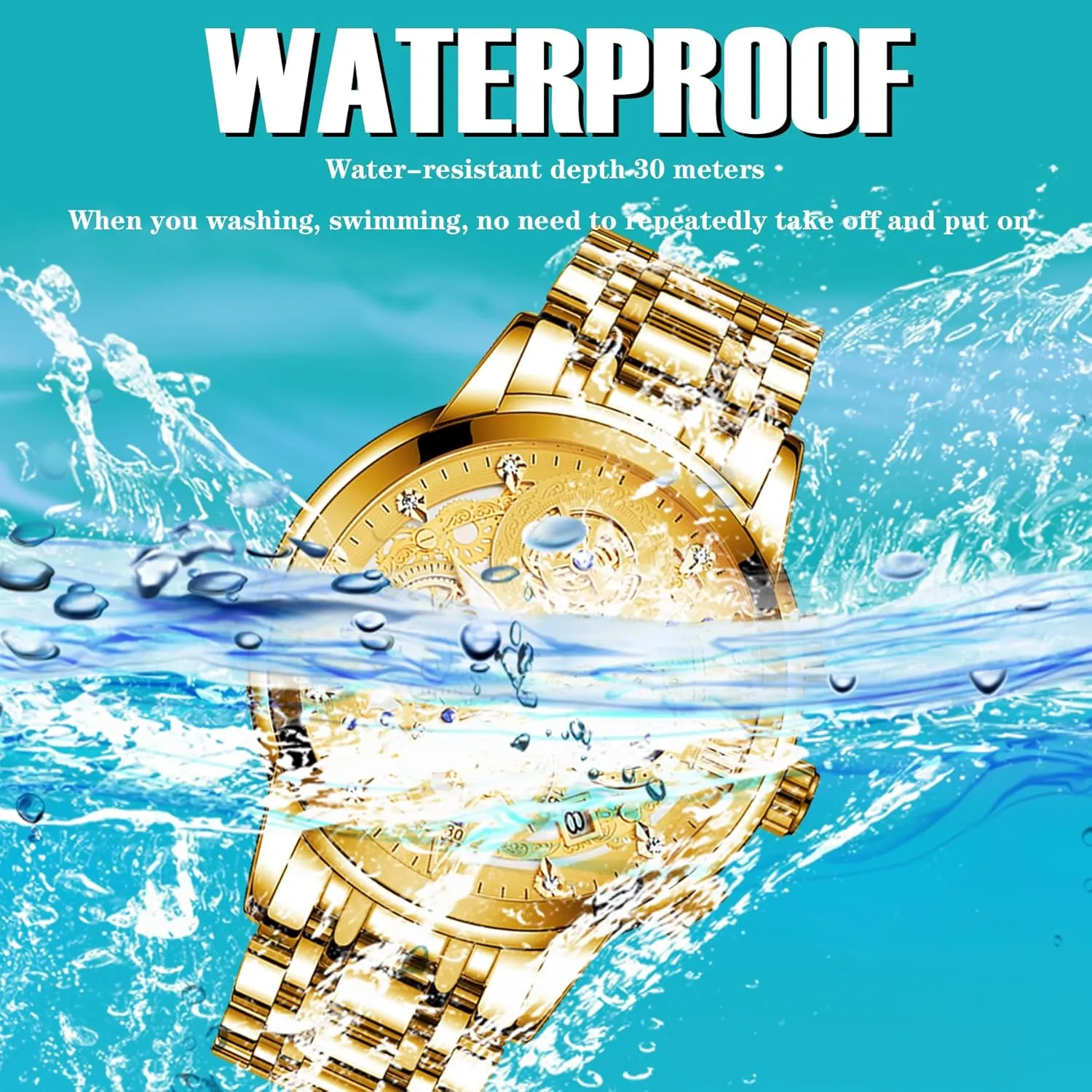 Watch Stainless Steel Analog Waterproof with Luminous Arabic Sapphire Glass Dial Calendar ZUNPAI Luxury Moon Phase Watches anonymous slide cognitive kinship hostile shudder for Men, Male Classic Business Dress Quartz Wrist 