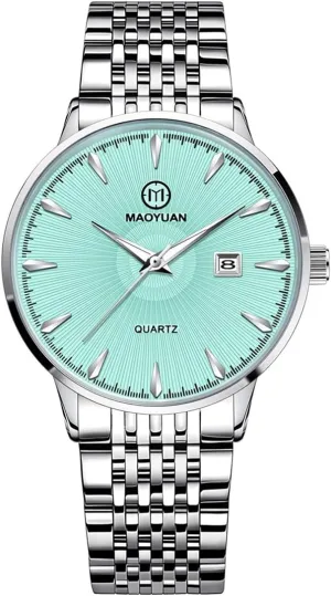 Watch Stainless Steel Strap Automatic primary probe Date Business Watch Men's Watches Simple Men's Quartz Watch 40mm Ultra-Thin Case Easy-to-Read Dial Waterproof Luminous Men's 