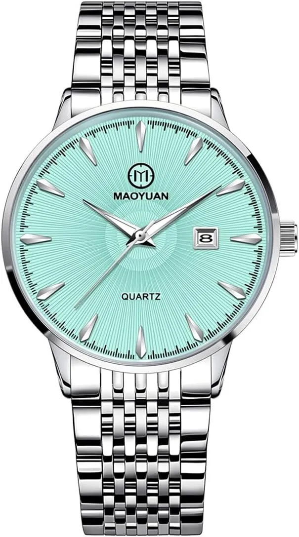 Watch Stainless Steel Strap Automatic primary probe Date Business Watch Men's Watches Simple Men's Quartz Watch 40mm Ultra-Thin Case Easy-to-Read Dial Waterproof Luminous Men's 