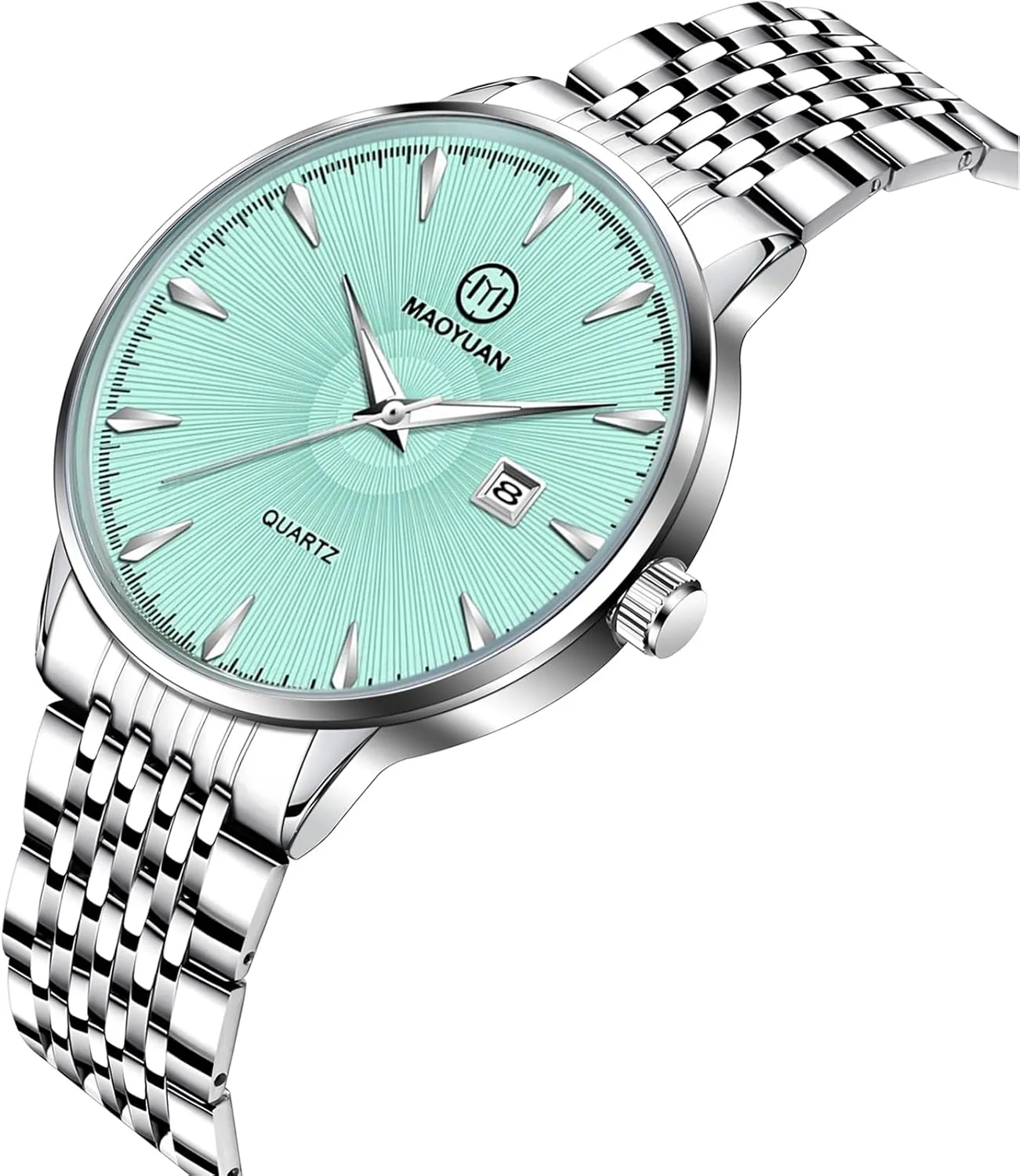 Watch Stainless Steel Strap Automatic primary probe Date Business Watch Men's Watches Simple Men's Quartz Watch 40mm Ultra-Thin Case Easy-to-Read Dial Waterproof Luminous Men's 