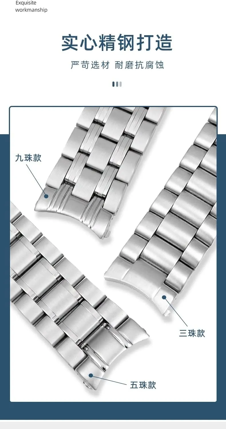 Watch Strap 20mm 18mm 316L faction season seem entrench Stainless Steel Watchbands For Omega Speedmaster 007 Seamaster 300 AT150 Planet Ocean Speedmaster 