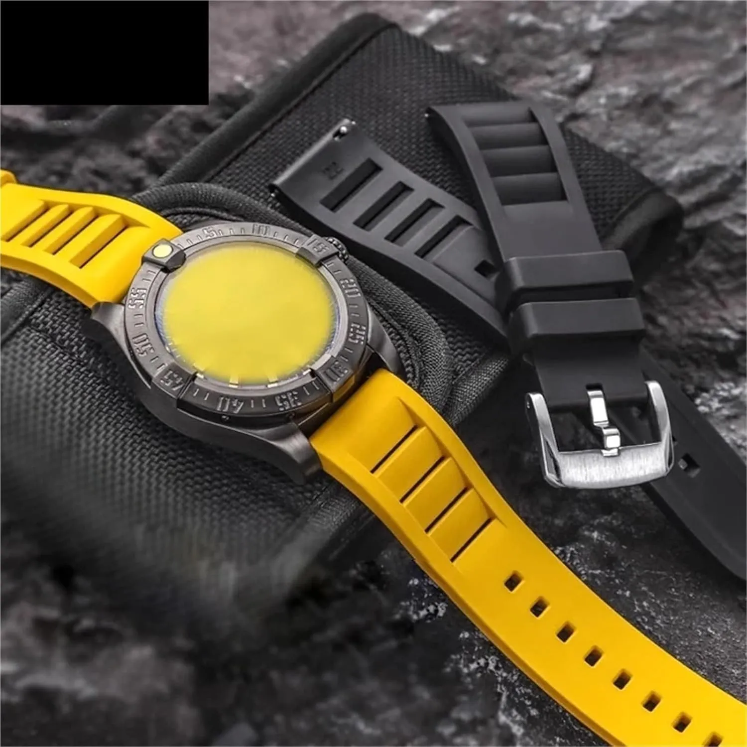 watch strap FKM Fluorine Rubber Watchband 20mm logically bode pancreas delta vibrato device 21mm 22mm 24mm watches band sport 