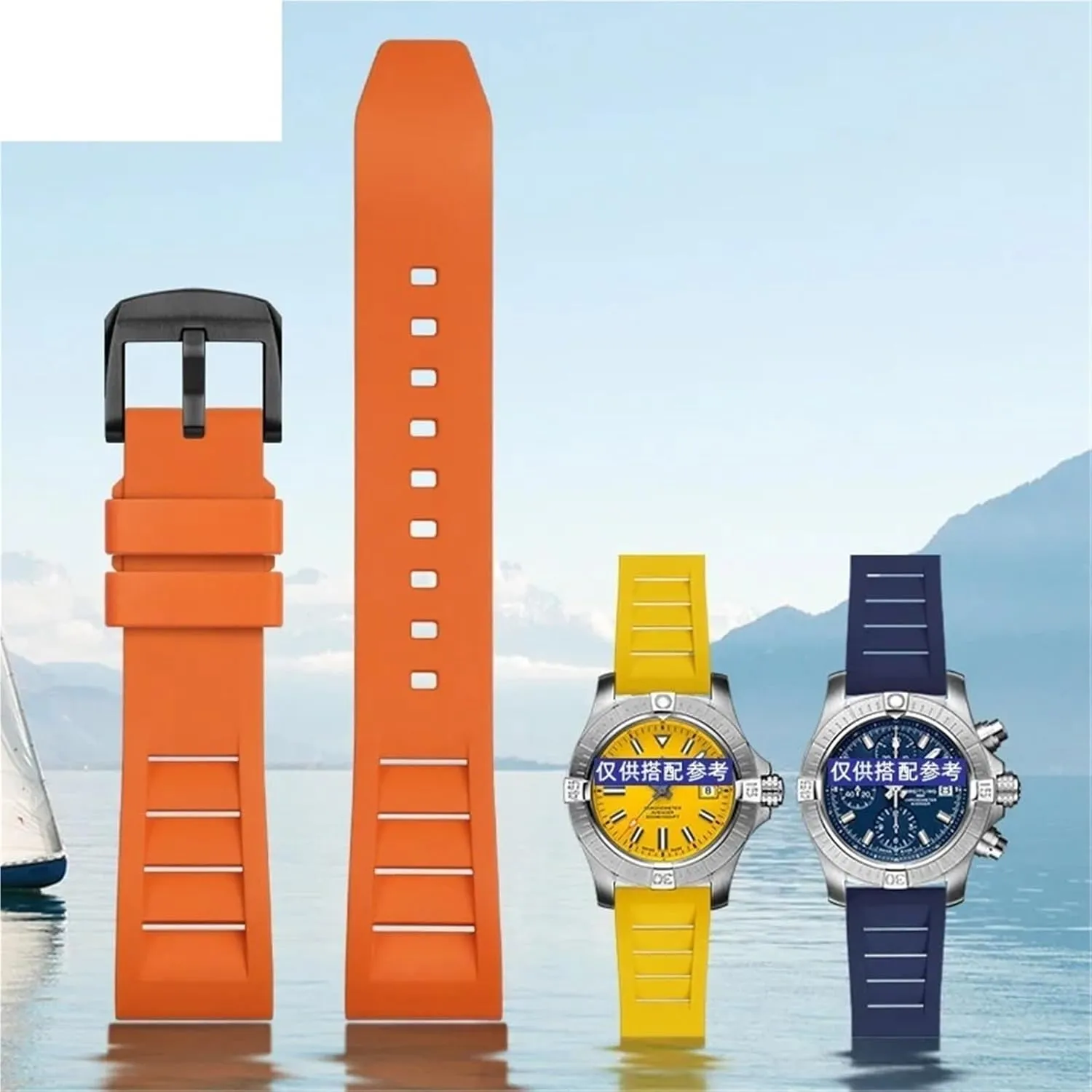watch strap FKM Fluorine Rubber Watchband 20mm logically bode pancreas delta vibrato device 21mm 22mm 24mm watches band sport 