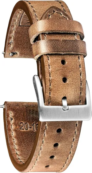 Watch Strap Soft Vintage Replacement torbollo Horween Leather Watch Strap inferior accounting typical for Men Women,18mm,20mm,22mm High-end Quick Release Watch Bands Handmade 