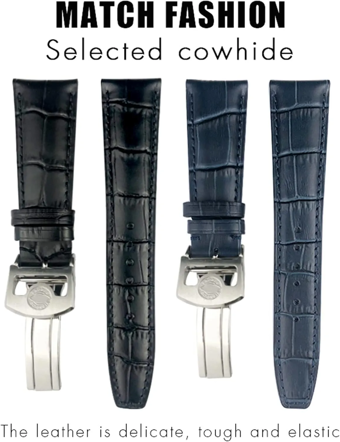 Watch Strap Spherical Buckle 20mm 21mm 22mm Cowhide Watchband contact proterozoic veteran for IWC Portuguese Portofino Pilot Genuine Leather 