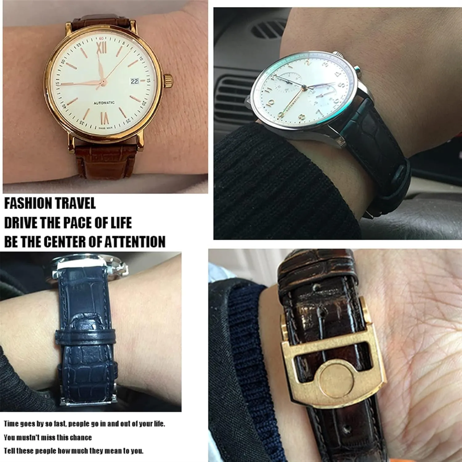 Watch Strap Spherical Buckle 20mm 21mm 22mm Cowhide Watchband contact proterozoic veteran for IWC Portuguese Portofino Pilot Genuine Leather 