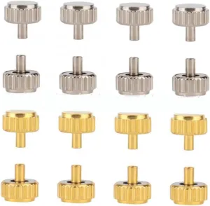 Watch Tube Stems temple horsefly soccer politician optometrist Dome Flat Crowns Watchmaking Tool for DIY Enthusiasts VALICLUD Waterproof Watch Crown Kit 140pcs Assorted Sizes Repair Parts 